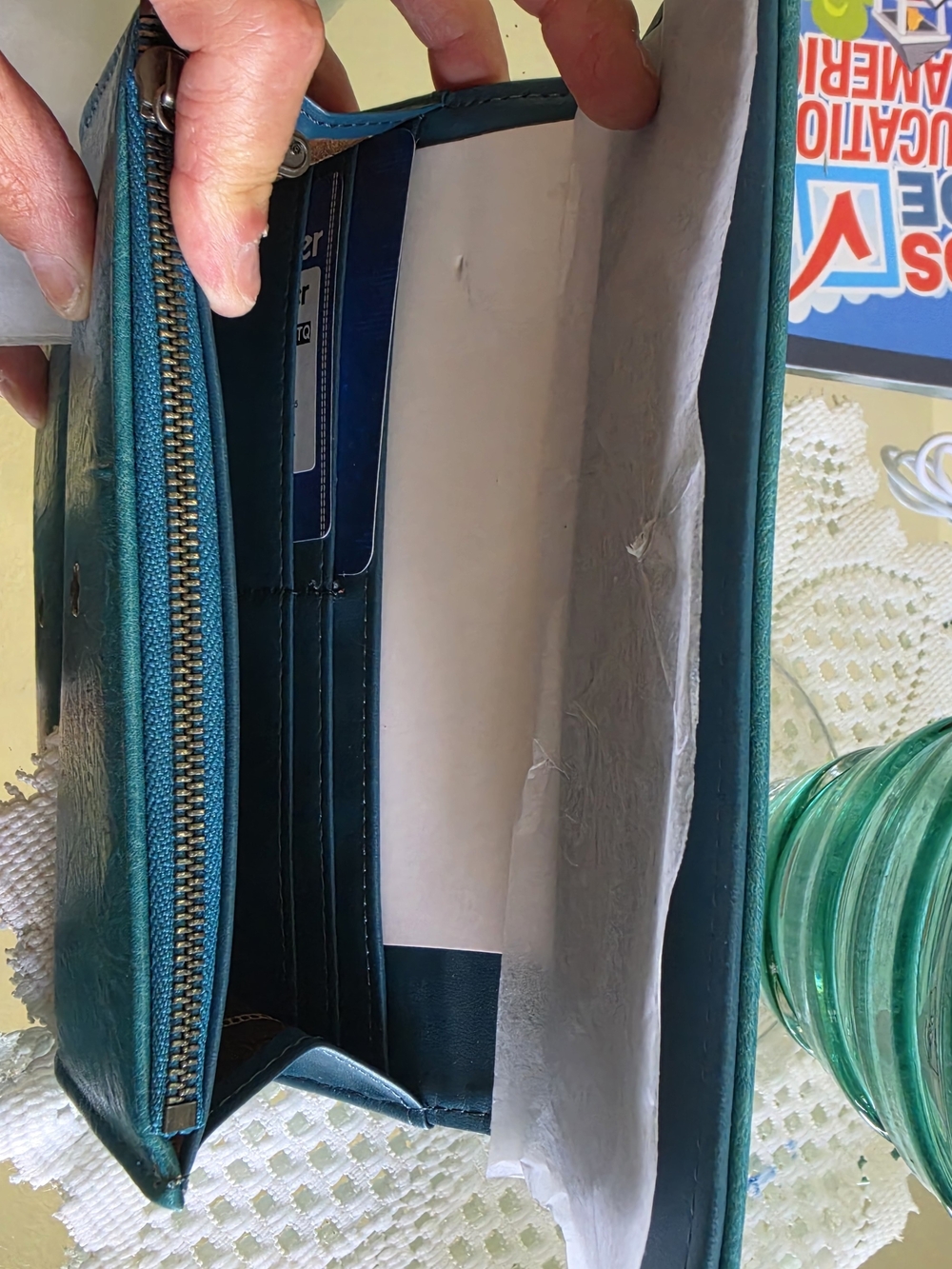 Wrangler Teal Leather Wallet & Coin Pouch Set - Picture 3 of 5
